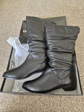 Dune Rosalin Black Leather