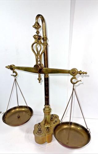 Antique brass apothecary - , or