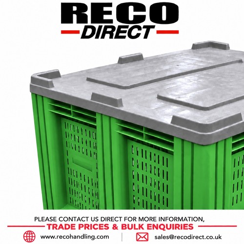 Vented green 660ltr plastic - vented,