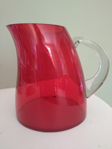 Bodum large red glass water - large,
