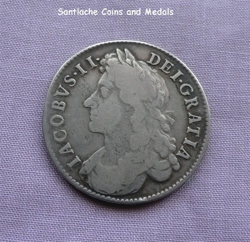1685 king james silver half - king,
