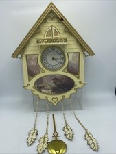 Bradford Editions Dawns Bright Herald Sculpted Cuckoo Clock Robin Design