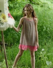 Chasing Fireflies "I love Gorgeous" girls English rose print dress sz 10-11NWT