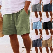 Mens Cotton Linen Shorts