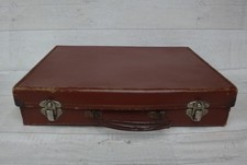 Vintage Small Brown Suitcase Evacuee Paddington 36.5 x 26 x 7.6cm
