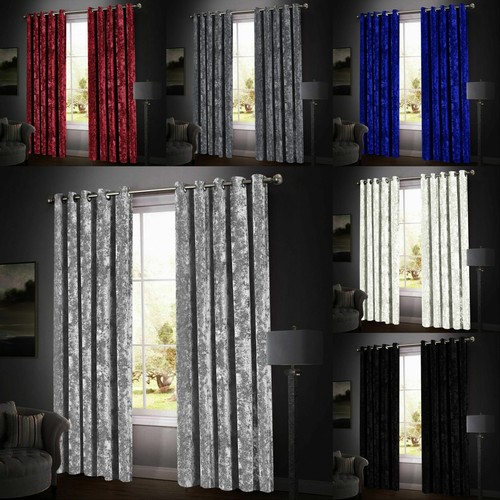 Plush crushed velvet curtains - plush,
