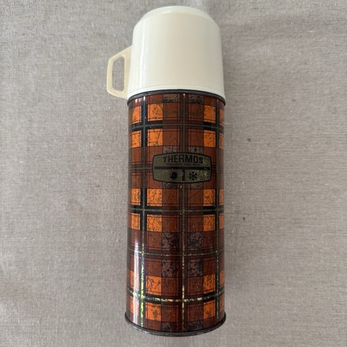 Vintage thermos flask - vintage, green