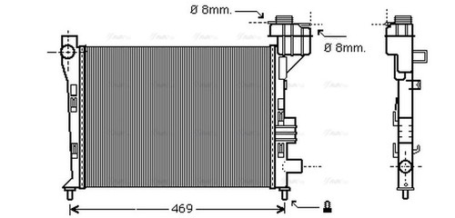 Ava coolant radiator msa2247 - coolant,