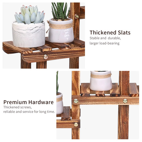 Tier solid pine plant stand - 4-tier,