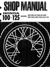 Honda 100 125 CB100 CL100 SL100 CB125S CD125S SL125 Service Workshop Manual