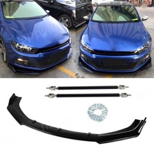 Front Bumper Lip Kit Spoiler Splitter For VW Scirocco R 2008-2017 +Stud Rods US