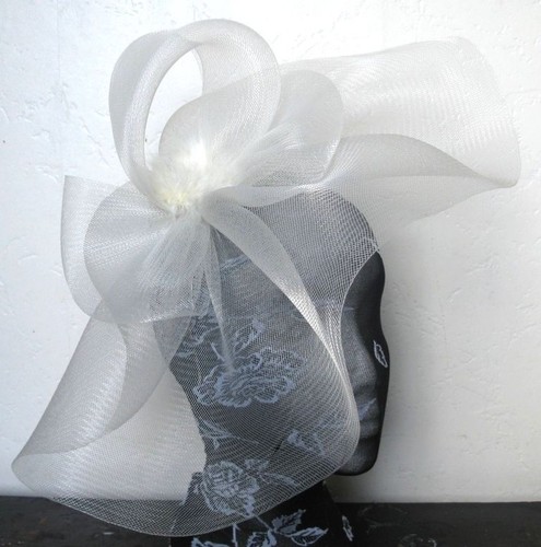 Ivory crin fascinator - ivory,