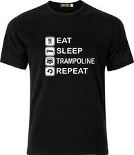 Eat Sleep Trampoline Repeat funny xmas cotton t shirt