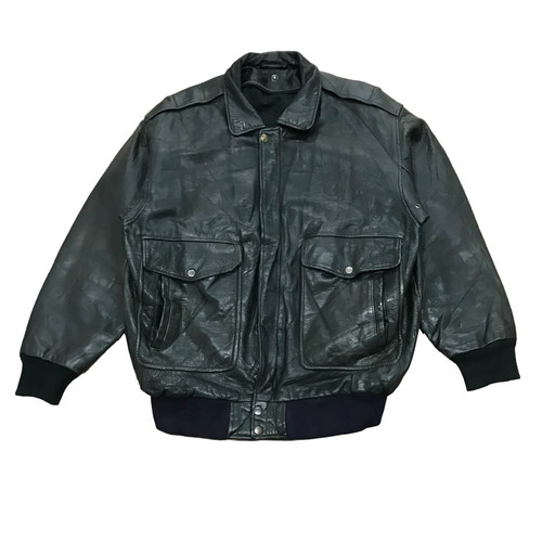 Leather bomber jacket men - leather,