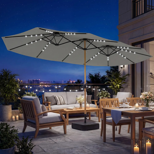Double sided garden parasol - double,
