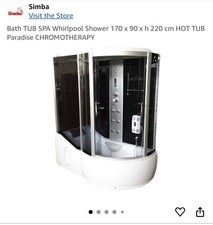 Quadrant Hydro Shower Cabin Enclosure Cubicle Spa Room Bathroom Pod