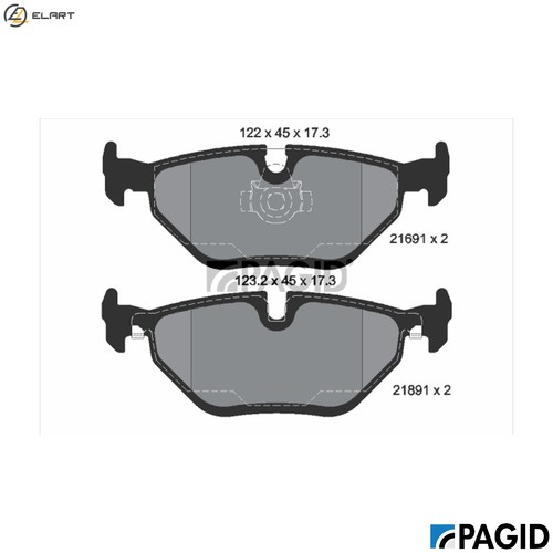 Brake pad set - pad,