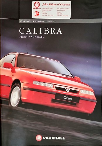 Vauxhall calibra brochure 1996 - calibra,