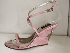 STRUTT COUTURE DESIGNER UK 6 EU 39 WOMENS PINK LEATHER STRAPPY HEELS SANDALS