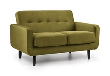 Olive Green Velvet Sofa 2