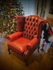 WINGBACK RED LEATHER