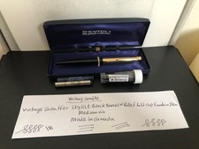 Vintage Sheaffer Stylist Black Barrel & RG Cap Fountain Pen with Box, etc