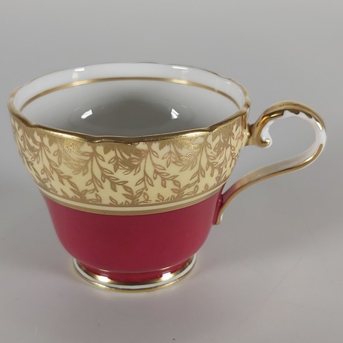 Aynsley burgundy gilded coffee - aynsley,