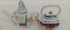 Vintage Novelty Teapots x2 Decorative Collectable Tableware Floral Elephant