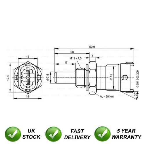 Coolant temperature sensor - temperature, sjr