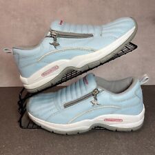 Womens Kangaroo Trainers Comfortable Walking Shoes Blue with Zip Size UK6/EU39