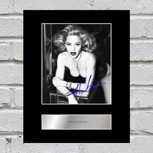 Madonna signed mounted photo - signed,