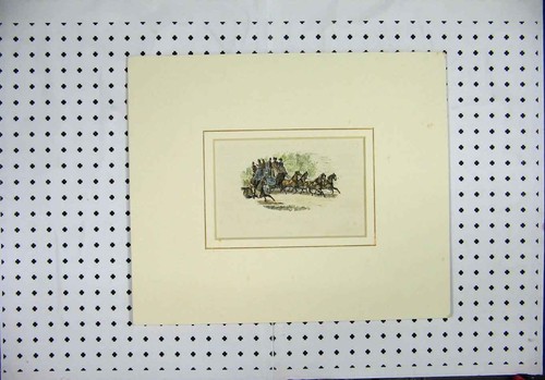 Original old antique print - original,