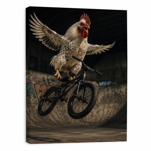 Funny chicken bmx canvas - chicken,