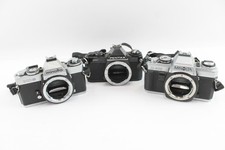SLR Vintage Film Cameras Inc Pentax, Nikon & Olympus Bodies Only x 3