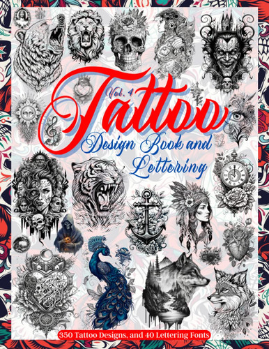 Tattoo design book and - book,