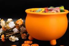 Witches Halloween Candy Bowl Cauldron
