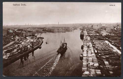 Postcard salford dock - postcard,