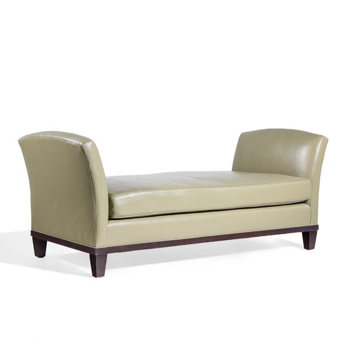 Baker furniture green leather - baker,