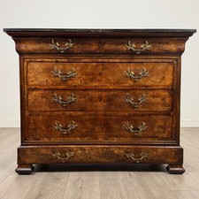 Antique 19th Century Burr Walnut French Chest Of Drawers ( REF AF-4729 )
