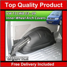 FOR VW T5 TRANSPORTER & CARAVELLE LWB 03-09 ABS INNER INTERNAL WHEEL ARCH COVERS