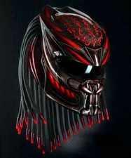 Predator helmet custom - predator, red
