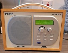 Pure Evoke-1 DAB/FM Radio with Maple Wood Finish Fantastic Looking Fully Working