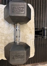  25kg Black Rubber Coated
