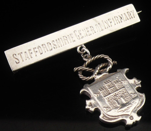 Sterling silver nursing badge - silver,