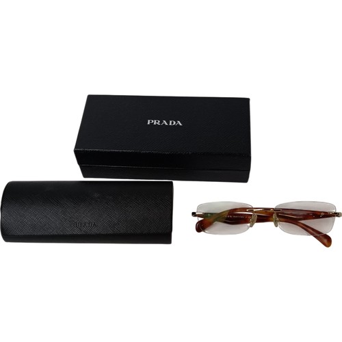 Prada rimless eyeglasses pink - rimless,