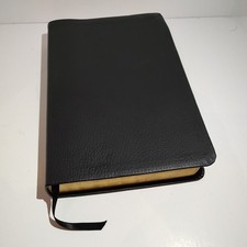 KJV Bible Classic Reference Black Calfskin Leather Medium print Present