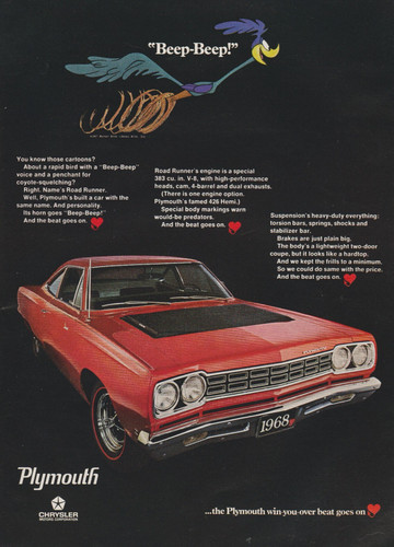 1968 plymouth road - 1968,