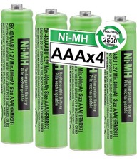 4 x Panasonic AAA 400mAh
