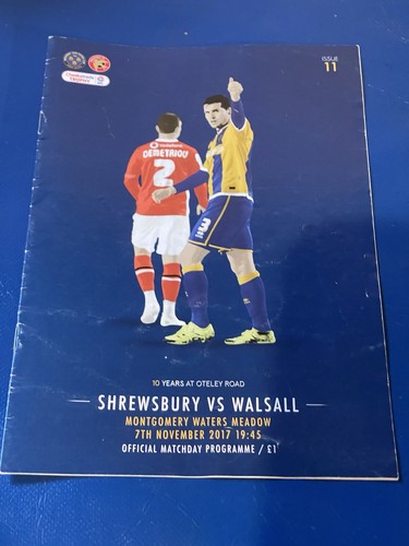 Shrewsbury town walsall - town, v