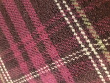 Ladies Skirt Wool Mix Lined Knee Length Tartan  Size 16 By EWM Checked